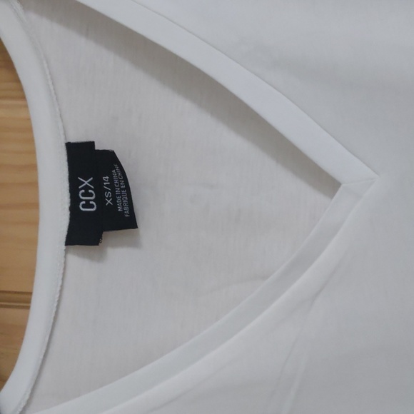 White v-neck shirt; CCX; never worn - Picture 3 of 6